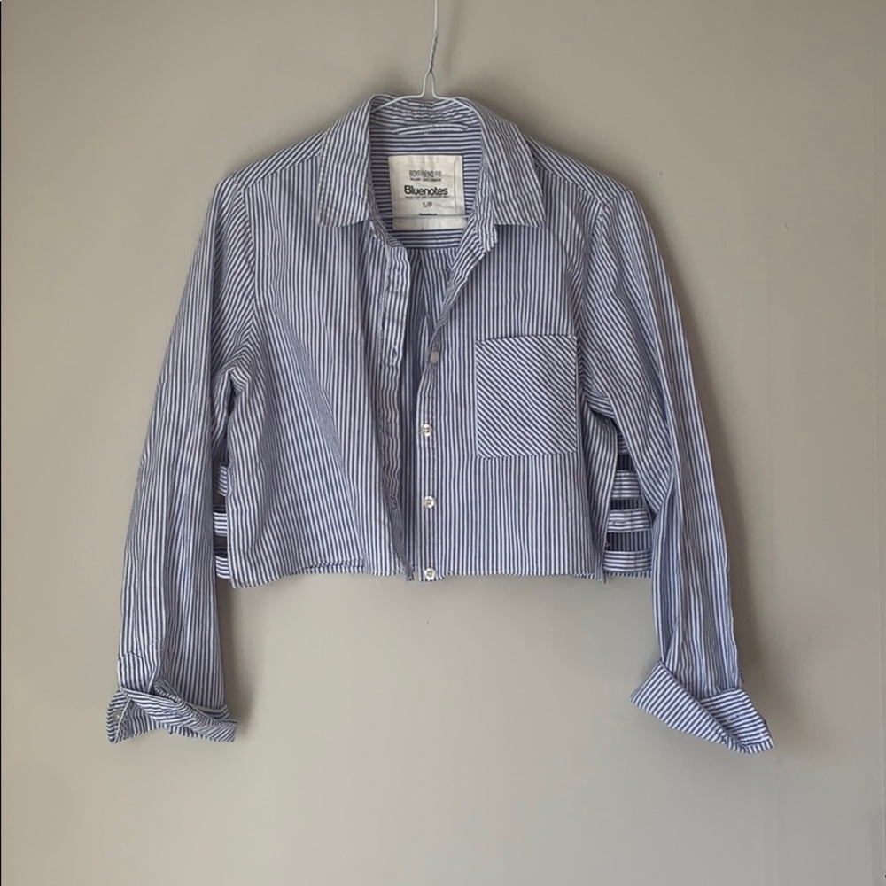 Reworked striped button up